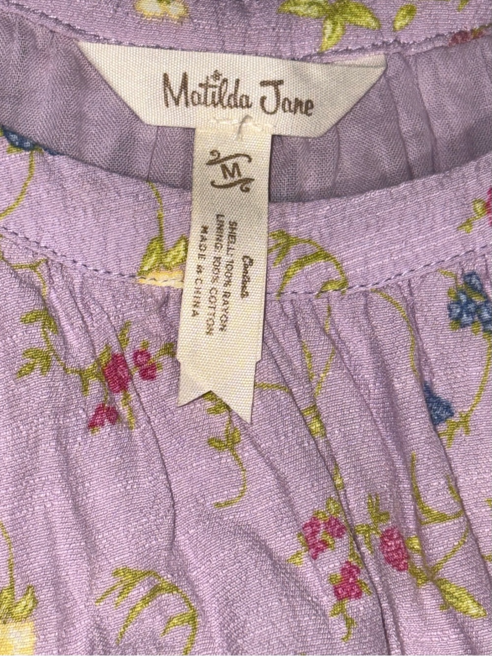 Matilda Jane Enchanted Garden Artist Floral Dress Size M MSRP $98 - Picture 6 of 6